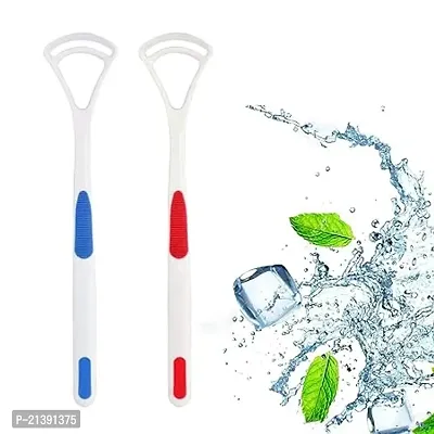 Premium Quality Autolink Plastic Tongue Cleaner For Adults And Kids Fights Bad Breath Oral Care Tongue Cleaner, Easy To Use Travel Friendly- Pack Of 2