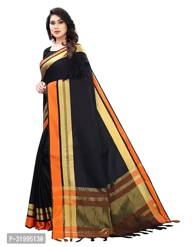 Stylish Black Art Silk Saree With Blouse Piece For Women-thumb3