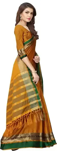 Stylish Brown Art Silk Saree With Blouse Piece For Women-thumb2