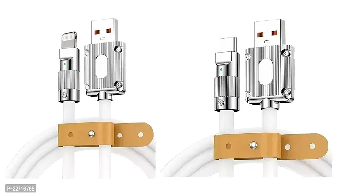 Classic Fast-Charging USB Cable for Mobile Devices Pack Of 2