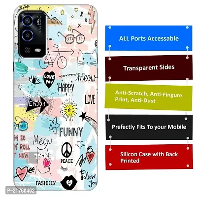 Oppo A55 Back Cover Designer Printed Soft Case-thumb3