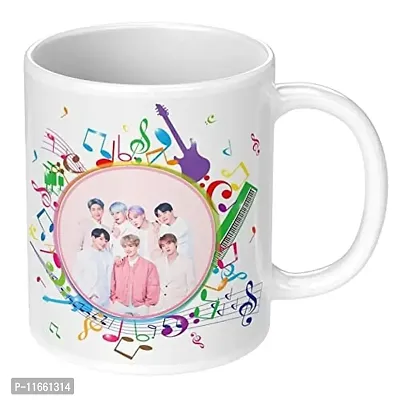 Buy TrendoPrint Bts Printed Ceramic Tea, Milk And Coffee Mug/Cup (White, 11  Oz, 350Ml) Return Gifts For Girls, Kids, Boys & Loving Ones_(Mg-01), 350  Milliliter Online at Low Prices in India 