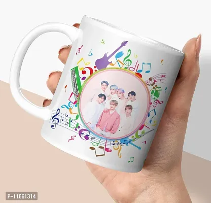 Buy TrendoPrint Bts Printed Ceramic Tea, Milk And Coffee Mug/Cup (White, 11  Oz, 350Ml) Return Gifts For Girls, Kids, Boys & Loving Ones_(Mg-01), 350  Milliliter Online at Low Prices in India 