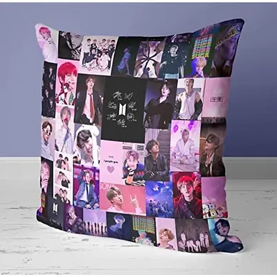 Kpop BTS Bangtan Boys Printed Pattern Printed Pattern Rectangle Throw Pillow  Case Sofa Car Bedroom Bed Pillow Cushion Cover Bedroom Decor
