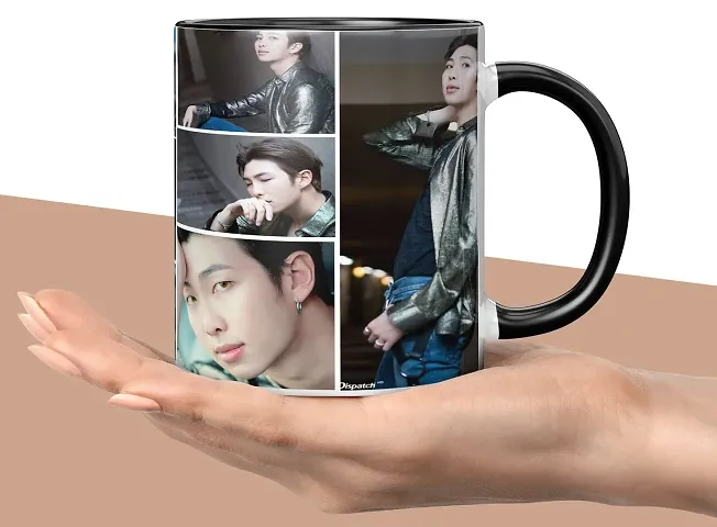 NH10 DESIGNS BTS Printed Mug BTS Gift for Girls Boys Kids Friends Mug for Girls Mug for Birthday Gift BTS Music Band V Suga J-Hope Jungkook Jin Jimin Rm, BTS Mug (Coffee Mug-350ml) -B61M 10