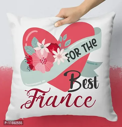 NH10 DESIGNS For The Best Fiance Printed Satin Cushion Cover With Filler (12x12) Text Quote Family Name Printed Cushion For Fiance Birthday Gift For Fiance Engagement Gift For Fiance Cushion Gift For Fiance Printed Cushion (Black) (FTBBC1 53)-thumb2