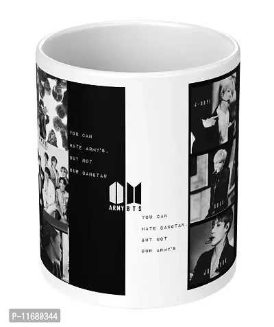 Bangtan Boys BTS Group Mug | White Mug | Gift for Mug | Coffee and Tea Mug  | Creative Design Printed Mug Ceramic Coffee Mug 325 ml