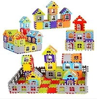 My Happy House Building Blocks Toys for Kids, Boys  Girls with Attractive Windows and Smooth Rounded Edges (Multi, 72 Blocks + 35 Windows, for Age 3+ Years)-thumb1