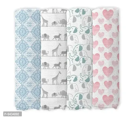 Fancy New Born Baby Blankets Pack Of 4-thumb0