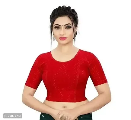 Designer Red Lycra Blouses For Women