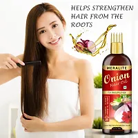 Onion Hair Oil - With Comb Applicator - Controls Hair Fall - No Mineral Oil, Silicones, Cooking Oil And Synthetic Fragrance-thumb1