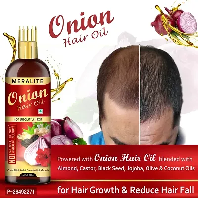 Onion Hair Oil - With Comb Applicator - Controls Hair Fall - No Mineral Oil, Silicones, Cooking Oil And Synthetic Fragrance-thumb3