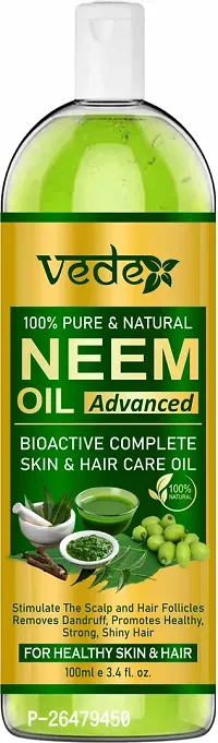 100 Per Cent Pure And Natural Neem Oil For Skin Care And