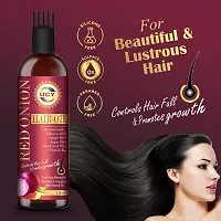 Onion Hair Oil For Hair Growth With Onion And Black Seed For Hair Fall Control - Pack Of 2-thumb2