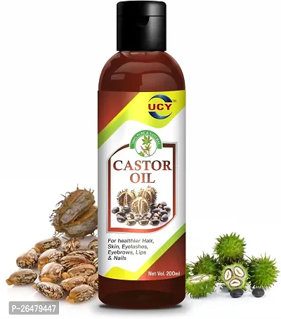 100 Per Cent Pure Castor Oil Cold Pressed To Support Hair Growth