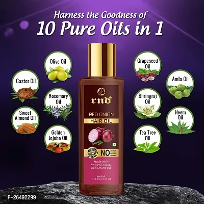 Red Onion Hair Oil With Keratin Protein Booster, Nourishes Hair Follicles, Anti - Hair Loss, Regrowth-thumb5