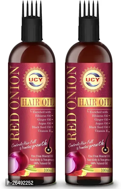 Onion Hair Oil For Hair Growth With Onion And Black Seed For Hair Fall Control - Pack Of 2-thumb0