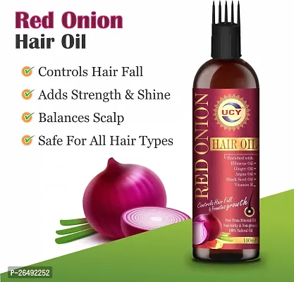 Onion Hair Oil For Hair Growth With Onion And Black Seed For Hair Fall Control - Pack Of 2-thumb2