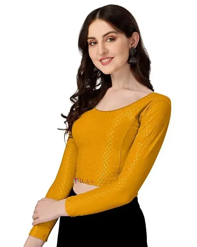 Womens Stretchable Full Sleeves Blouses Womens Lycra Blouses