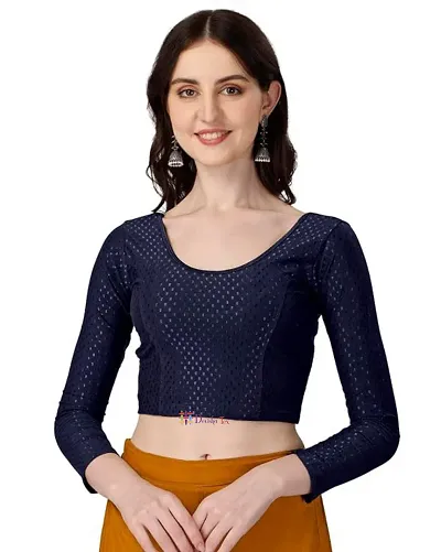 Shiva Business Hub Latest Readymade Blouses for Womens and Cotton Lycra Stretchable Womens Blouse || Fancy Dobby Cotton Lycra Stretchable Blouses for Womens with Plus Sizes