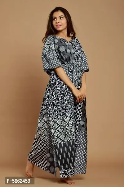 Beautiful Cotton Kaftan Nighty Maxi Gown