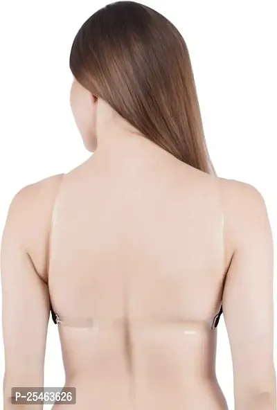 Cotton Non-Padded Backless Bridal toples daily use Transparent strap Bra
