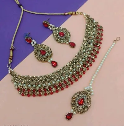 Designer Alloy Kundan Beads Necklace Sets