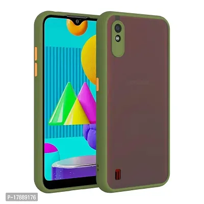 MLE Ultra Hybrid Silicon Rubberized Matte Hard Smoke Back Cover Case for Samsung Galaxy M01 Core (Lite Green)