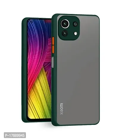 MLE Xiaomi 11 Lite NE 5G / Mi 11 Lite Back Cover Smoke Case | Camera Bump Protection Frosted Matte | 360 Degree Shockproof Anti-Drop for Xiaomi 11 Lite NE 5G / Mi 11 Lite (Green)