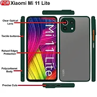 MLE Xiaomi 11 Lite NE 5G / Mi 11 Lite Back Cover Smoke Case | Camera Bump Protection Frosted Matte | 360 Degree Shockproof Anti-Drop for Xiaomi 11 Lite NE 5G / Mi 11 Lite (Green)-thumb1