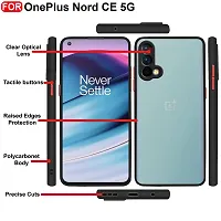 MLE OnePlus Nord CE 5G Back Cover Smoke Case | Camera Bump Protection Frosted Matte | 360 Degree Shockproof Anti-Drop for OnePlus Nord CE 5G (Color-Black)-thumb1