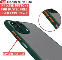 MLE Xiaomi 11 Lite NE 5G / Mi 11 Lite Back Cover Smoke Case | Camera Bump Protection Frosted Matte | 360 Degree Shockproof Anti-Drop for Xiaomi 11 Lite NE 5G / Mi 11 Lite (Green)-thumb3