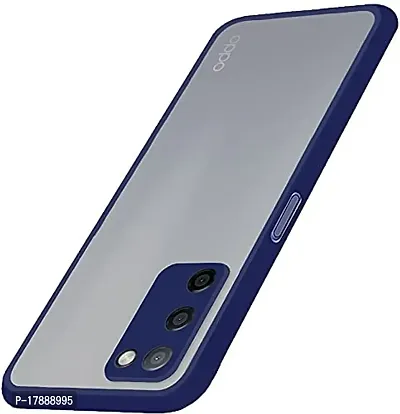 MLE Oppo A53s 5G (2021) Back Cover Smoke Case | Camera Bump Protection Frosted Matte | 360 Degree Shockproof Anti-Drop for Oppo A53s 5G (2021) (Blue)