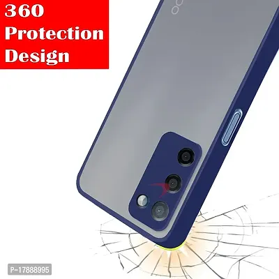 MLE Oppo A53s 5G (2021) Back Cover Smoke Case | Camera Bump Protection Frosted Matte | 360 Degree Shockproof Anti-Drop for Oppo A53s 5G (2021) (Blue)-thumb3