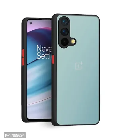 MLE OnePlus Nord CE 5G Back Cover Smoke Case | Camera Bump Protection Frosted Matte | 360 Degree Shockproof Anti-Drop for OnePlus Nord CE 5G (Color-Black)