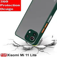 MLE Xiaomi 11 Lite NE 5G / Mi 11 Lite Back Cover Smoke Case | Camera Bump Protection Frosted Matte | 360 Degree Shockproof Anti-Drop for Xiaomi 11 Lite NE 5G / Mi 11 Lite (Green)-thumb2