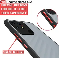 MLE Realme Narzo 50A Back Cover Smoke Case | Camera Bump Protection Frosted Matte | 360 Degree Shockproof Anti-Drop for Realme Narzo 50A (Black)-thumb3