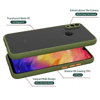 MLE Ultra Hybrid Silicon Rubberized Matte Hard Smoke Back Cover Case for Infinix Hot 10s (Dark Green)-thumb1