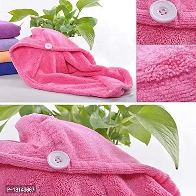 Vastate Quick Turban Hair-Drying Absorbent Microfiber Towel/Dry Shower Caps (1 Pc)-thumb4