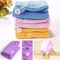 Vastate Quick Turban Hair-Drying Absorbent Microfiber Towel/Dry Shower Caps (1 Pc)-thumb2