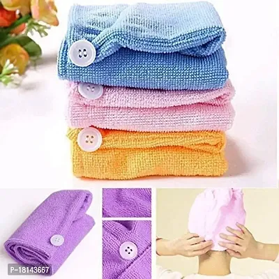 Vastate Quick Turban Hair-Drying Absorbent Microfiber Towel/Dry Shower Caps (1 Pc)-thumb3