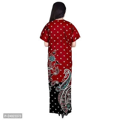 Hoorain Enterprises 100% Cotton Kaftan for Women || Long Length Printed Nighty/Kaftan/Maxi/Night Gown/Night Dress/Nightwear Inner  Sleepwear for Women's (Combo Pack of 2)-thumb3