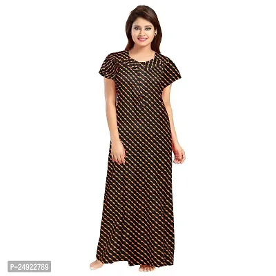 HOORANI Enterprises 100% Cotton Nighty for Women || Long Length Printed Nighty/Maxi/Night Gown/Night Dress/Nightwear Inner  Sleepwear for Women's (Combo Pack of 2)-thumb4