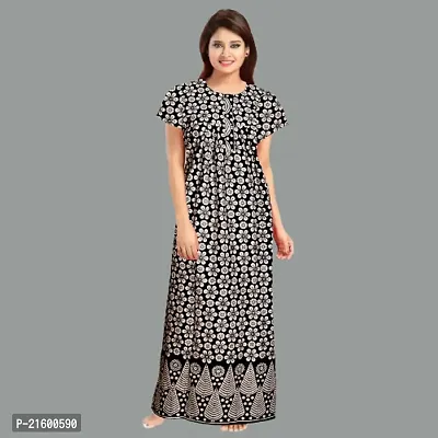 Comfortable Multicoloured Cotton Nightdress For Women-thumb2