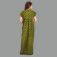 Comfortable Green Cotton Nightdress For Women-thumb2