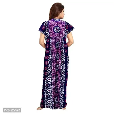 Hoorain Enterprises 100% Cotton Nighty for Women || Long Length Printed Nighty/Maxi/Night Gown/Night Dress/Nightwear Inner  Sleepwear for Women's (Combo Pack of 2)-thumb3