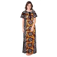 HOORANI Enterprises 100% Cotton Nighty for Women || Long Length Printed Nighty/Maxi/Night Gown/Night Dress/Nightwear Inner  Sleepwear for Women's (Combo Pack of 2)-thumb3