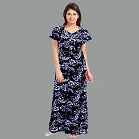 Comfortable Black Cotton Nightdress For Women-thumb3