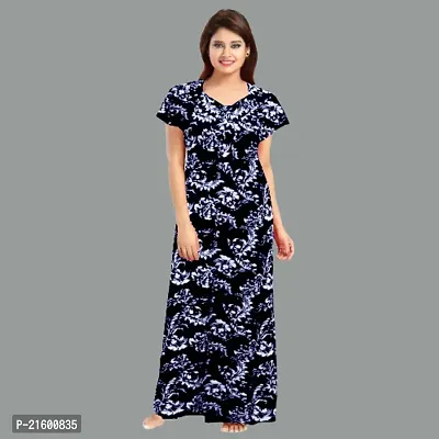 Comfortable Black Cotton Nightdress For Women-thumb4