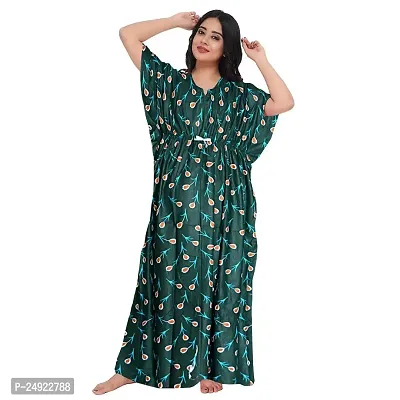 Hoorain Enterprises 100% Cotton Nighty for Women || Long Length Printed Nighty/Maxi/Night Gown/Night Dress/Nightwear Inner  Sleepwear for Women's (Combo Pack of 2)-thumb3